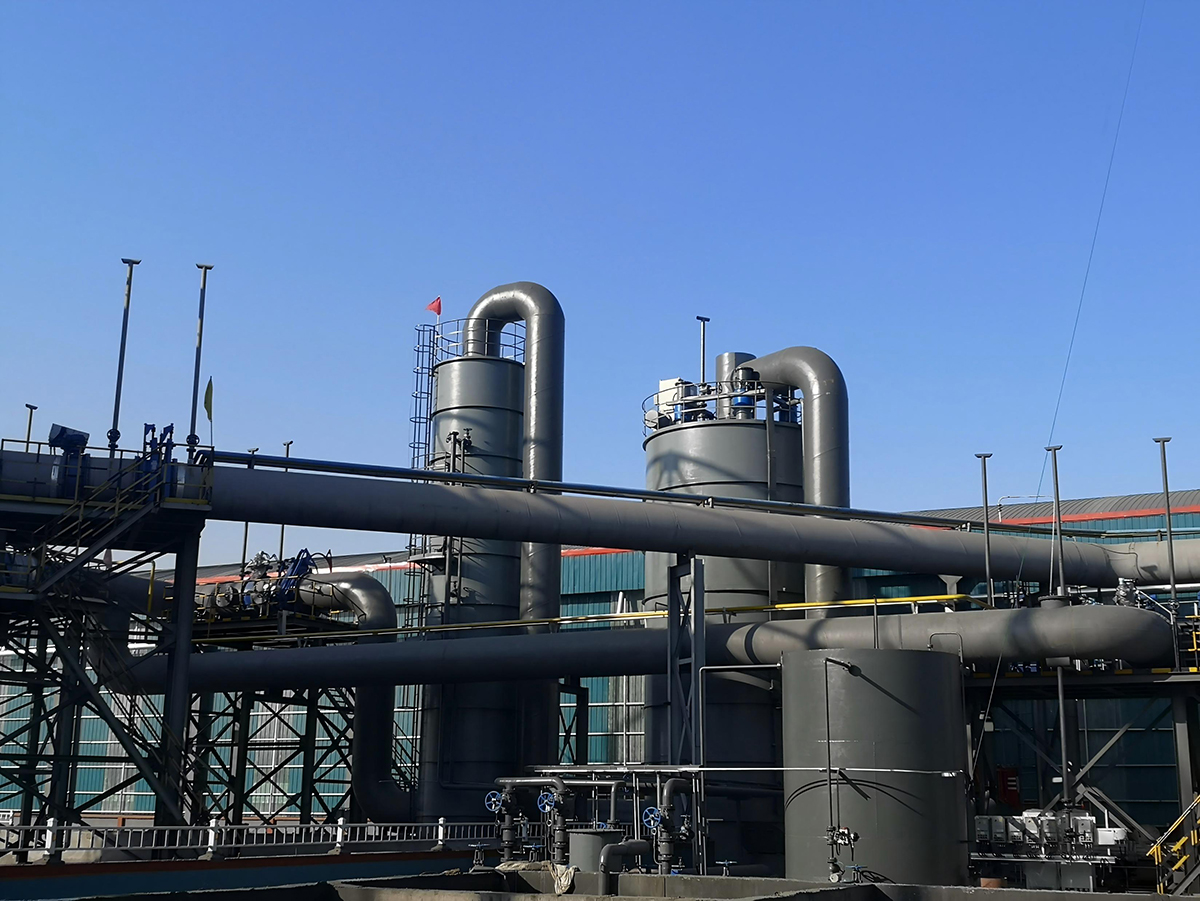 貴州金澤50000Nm3冶金尾氣電捕焦及水洗煤氣除塵脫硫脫氰凈化裝置